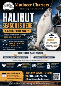 Read more about the article Halibut 2026 Season Is Here in Westport, WA — Book Your Shot at the Big Ones