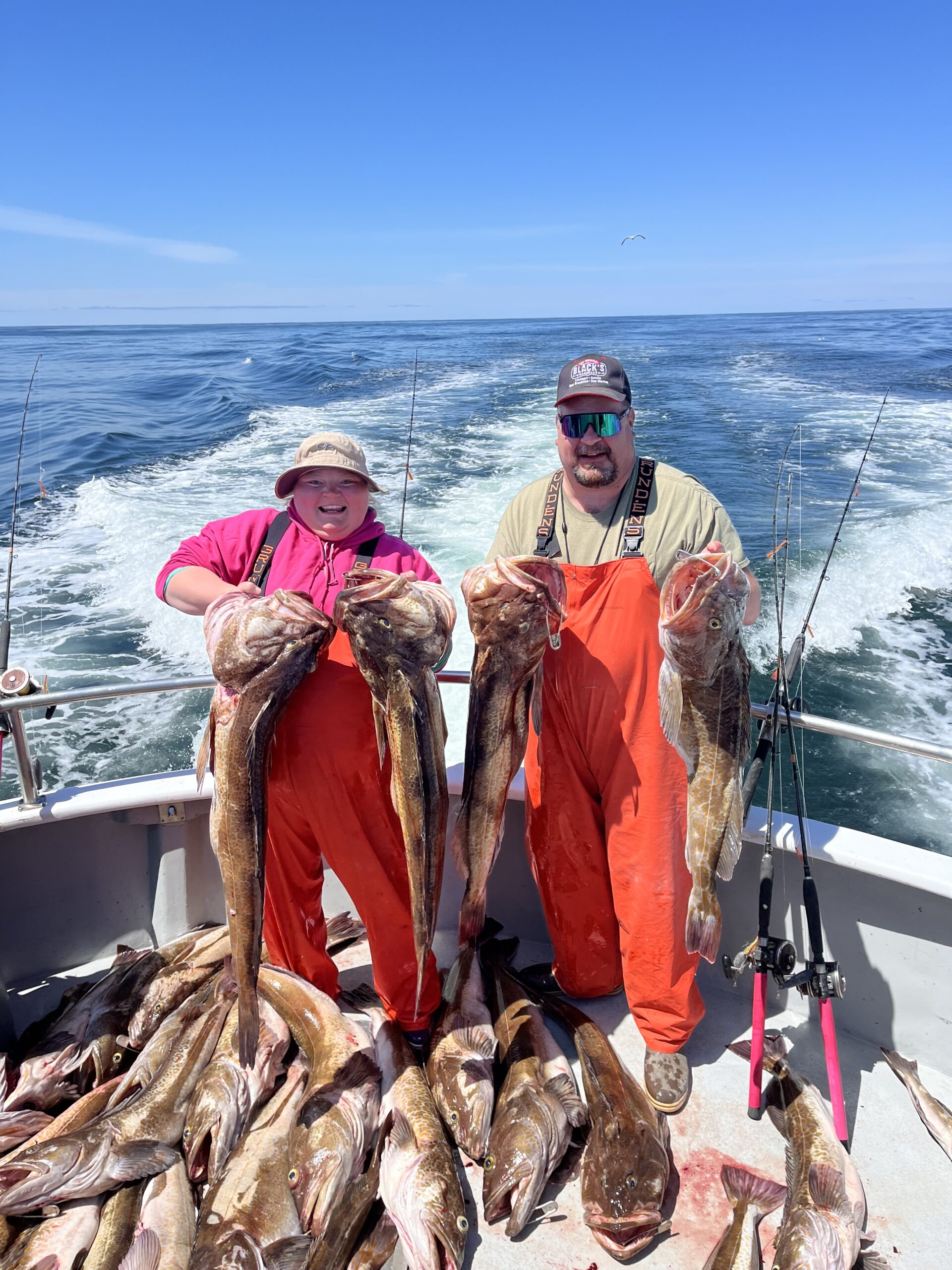 Morgan Northern and crew with the day's catch